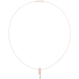 Oval & Pear Drop Diamond Pendant Necklace
