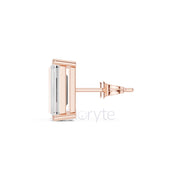 Baguette Diamond Stud Earrings