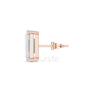 Baguette Diamond Stud Earrings