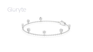 Floating Round Cut Diamond Bracelet