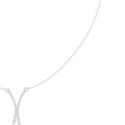 Diamond Crossover Pendant Necklace