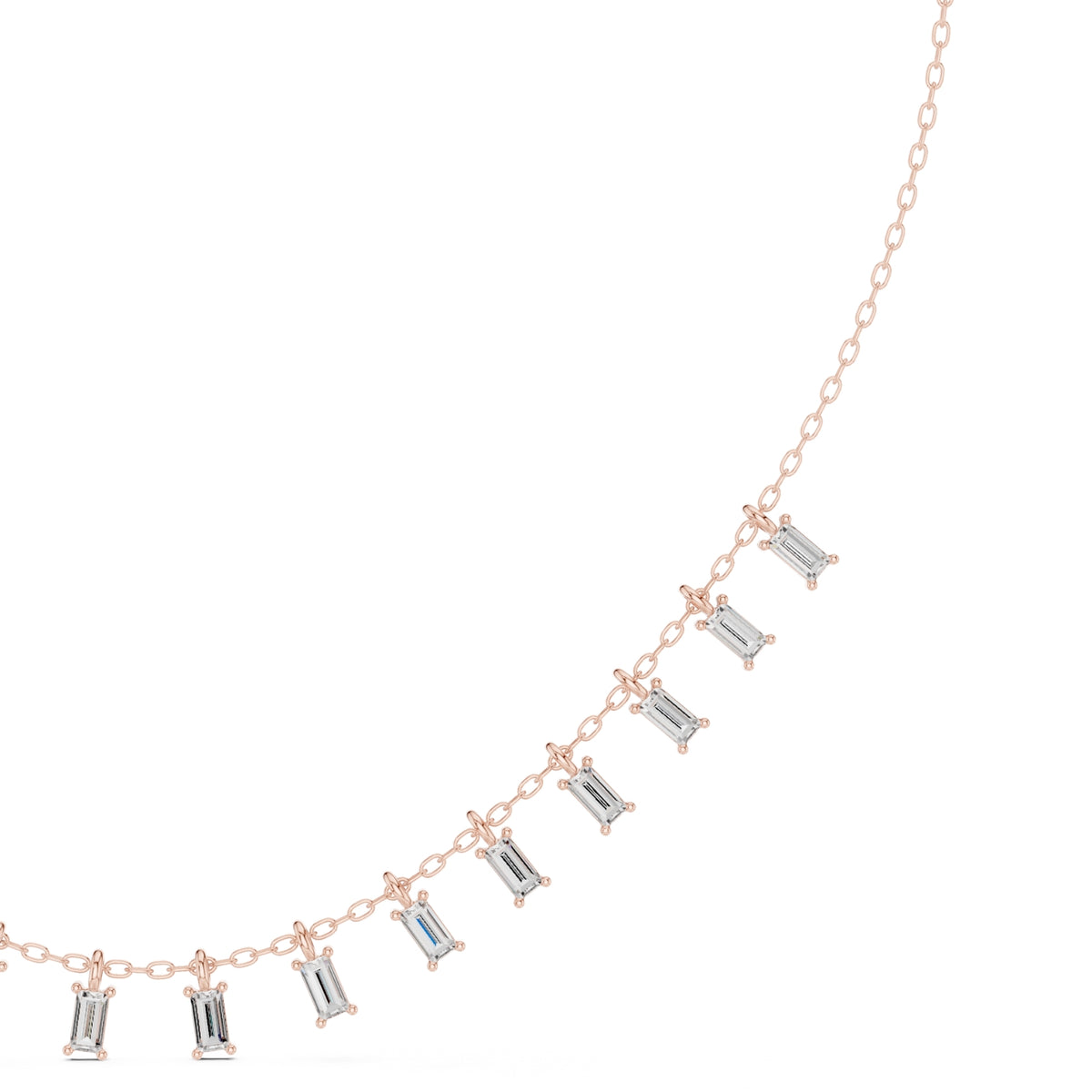 Baguette Diamond Necklace