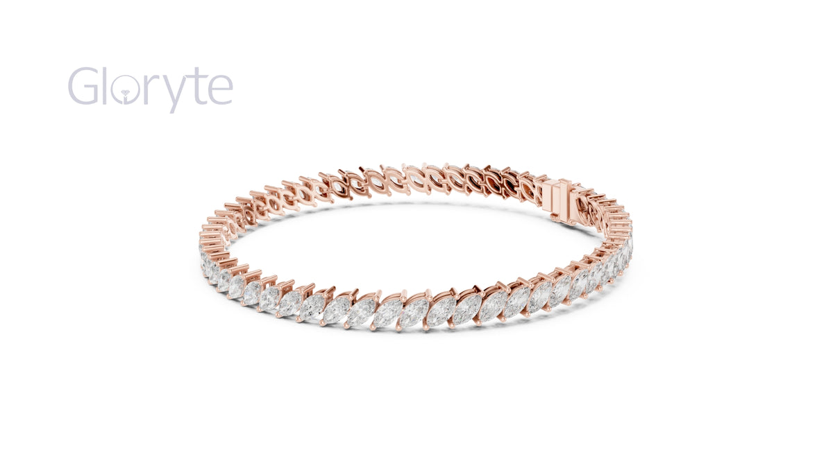 Marquise Cut Diamond Tennis Bracelet