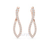 Twist Hoop Diamond Earrings with Modern Wave