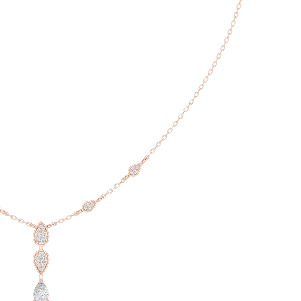 Pear Drop Diamond Necklace