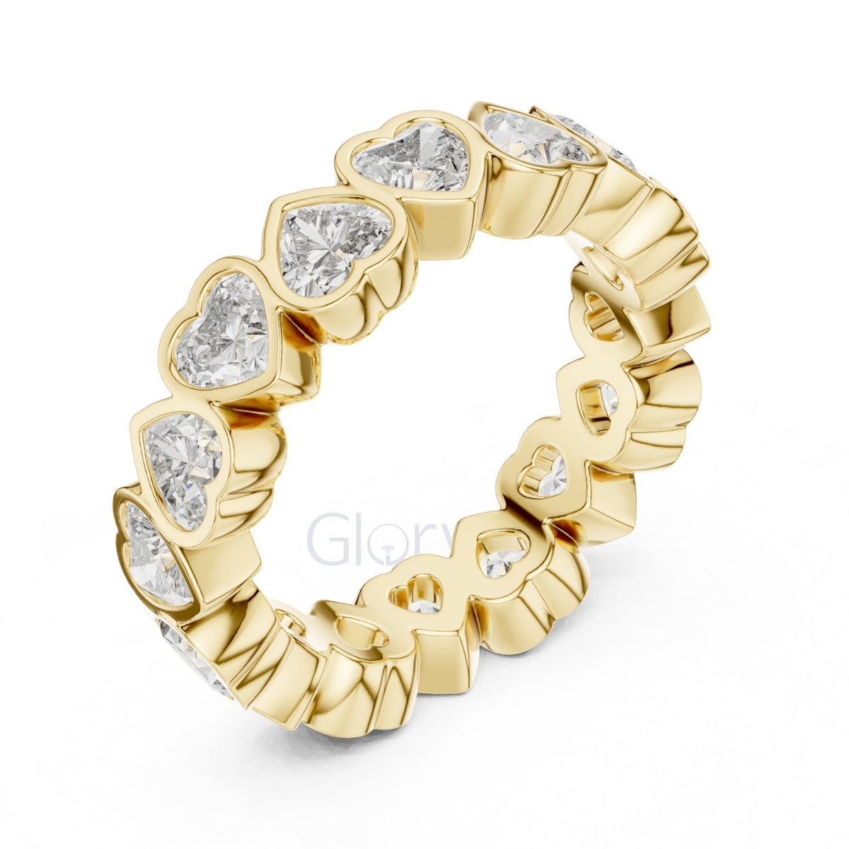 Heart Cut Diamond Eternity Band