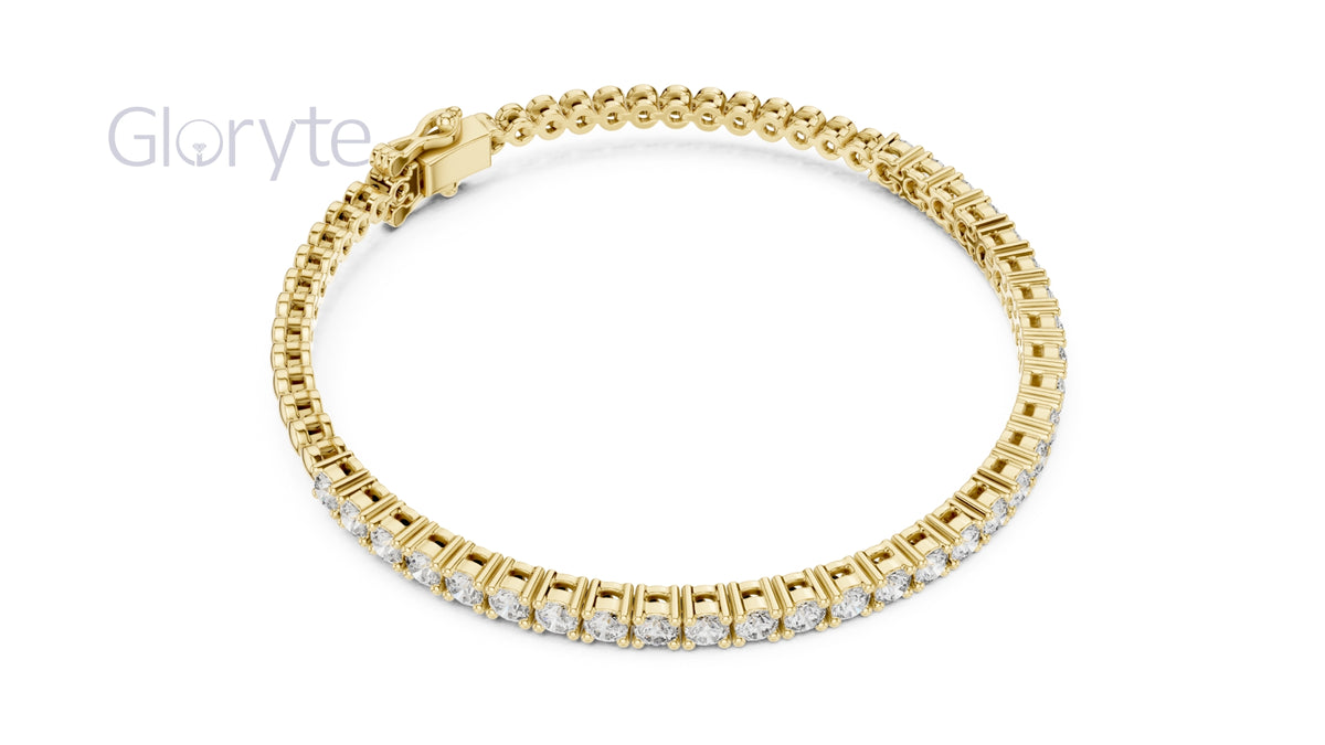 Round Cut Diamond Half Tennis Bracelet 2.50mm