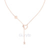 Diamond Heart Drop Pendant Necklace with Accent Chain – Includes Chain