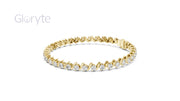 Wave-Design Diamond Tennis Bracelet 2.90mm