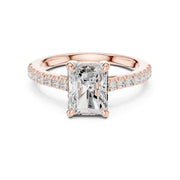 Diamond Solitaire Ring with Side Accents