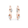 Wavy Marquise Diamond Hoop Earrings