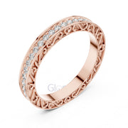 Vintage Inspired Diamond Eternity Band with Micro Prong Setting