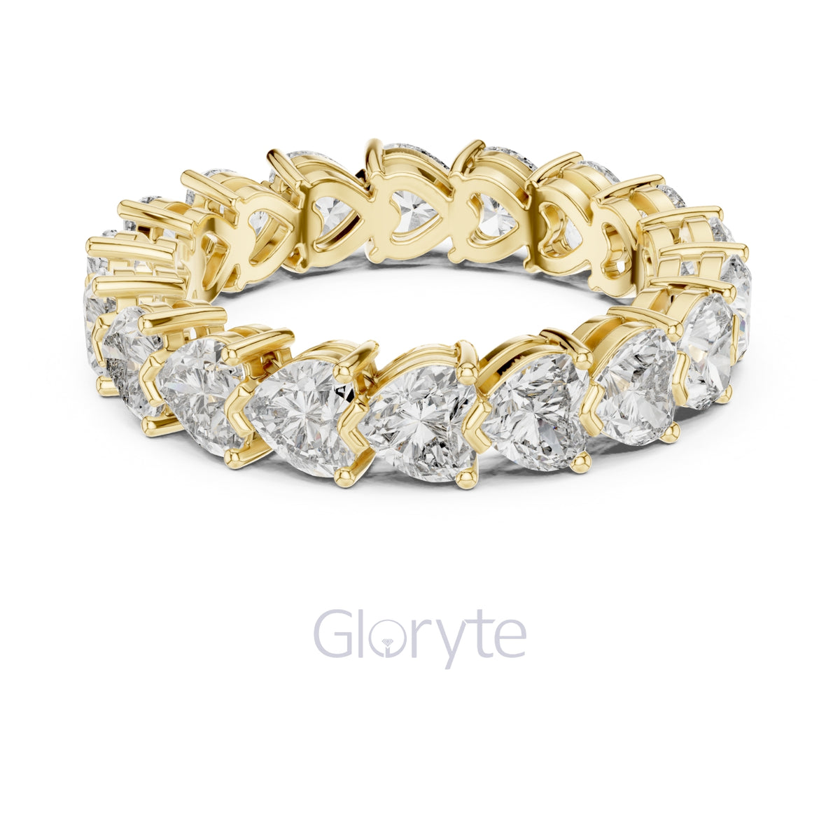Heart Cut Diamond Eternity Band