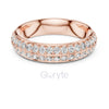 Double Row Pave Diamond Band Ring – Timeless Elegance in 925 Silver, 10K & 14K Gold