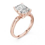 Elegant 2.5ct Solitaire Diamond Ring with Accent Side Stones