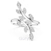 Leaf Vine Diamond Ring in 925 Silver, 10K & 14K Gold | Nature Inspired Band