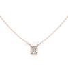 Radiant Bezel Diamond Pendant Necklace (1.50 CT)