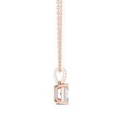 Diamond Solitaire Bezel Pendant Necklace (1.50ct) with Chain