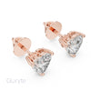 Heart Shape Diamond Stud Earrings
