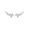 Emerald-Cut Diamond Cluster Earrings