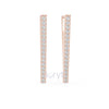 Geometric V-Shape Hoop Earrings with Lab-Grown or Moissanite Diamonds