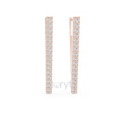 Geometric V-Shape Hoop Earrings