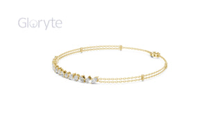 Mixed Cut Diamond Chain Bracelet