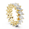 Marquise Cut Diamond Eternity Band in Sterling Silver, 10k & 14k Gold