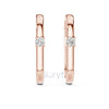 Minimalist Solitaire Hoop Earrings – Lab-Grown Diamond / Moissanite | S925, 10K, 14K Gold
