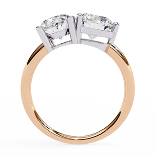 Two-Stone Oval & Round Diamond Toi-et-Moi Ring