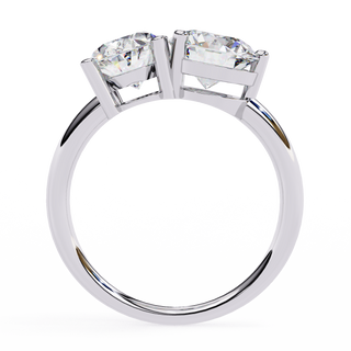 Two-Stone Oval & Round Diamond Toi-et-Moi Ring