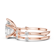 Diamond Bridal Set with Side Stones – 2.86 Carat