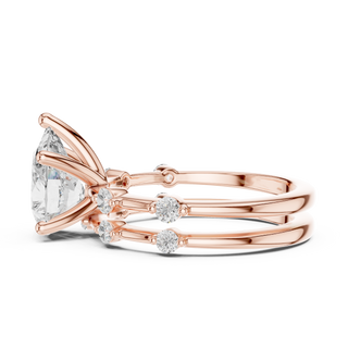 Diamond Bridal Set with Side Stones – 2.86 Carat