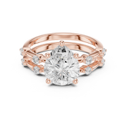 Diamond Bridal Set with Side Stones – 2.86 Carat