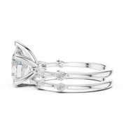 Diamond Bridal Set with Side Stones – 2.86 Carat