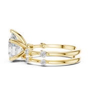 Diamond Bridal Set with Side Stones – 2.86 Carat