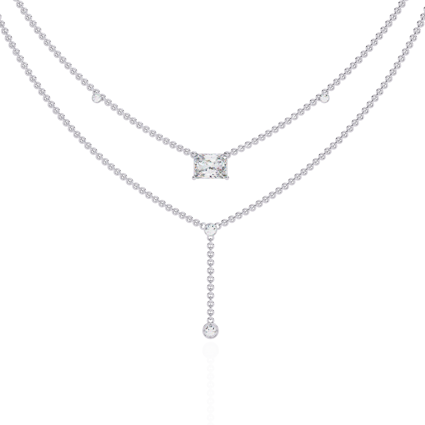 Diamond Solitaire Bezel Pendant Necklace
