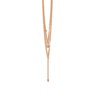 Layered Radiant-Cut & Round Diamond Y-Necklace