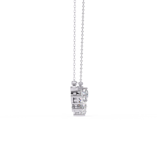 Five-Stone Modern Diamond Mixed-Shape Necklace