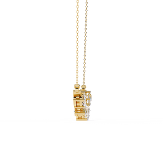Five-Stone Modern Diamond Mixed-Shape Necklace