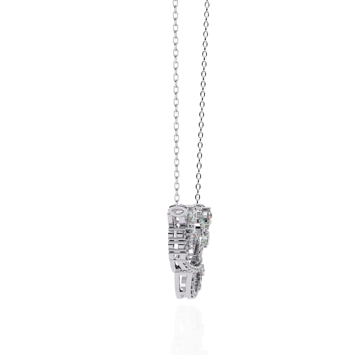 Diamond Interlocking Ribbon Necklace