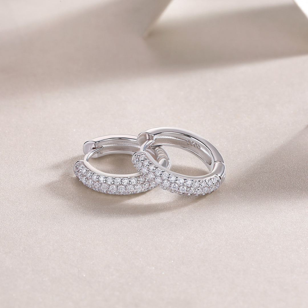 Corner Star Diamond Set Moissanite Silver Earrings Luxury Fashion Diamond Earrings Stud Earrings