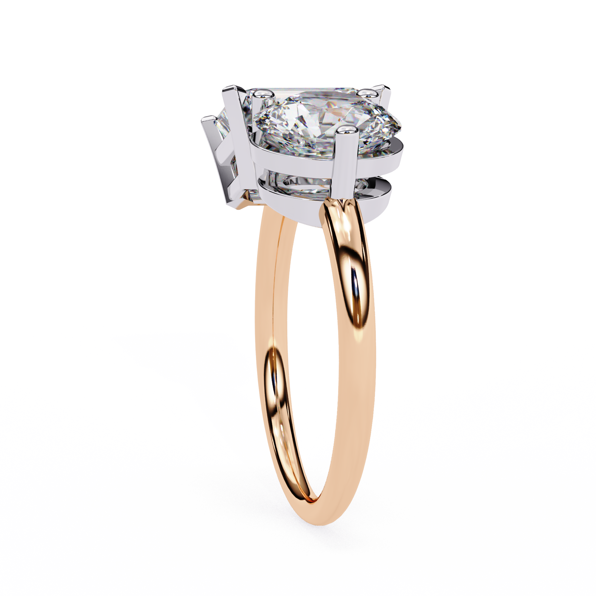 Two-Stone Toi et Moi Radiant & Round Diamond Ring