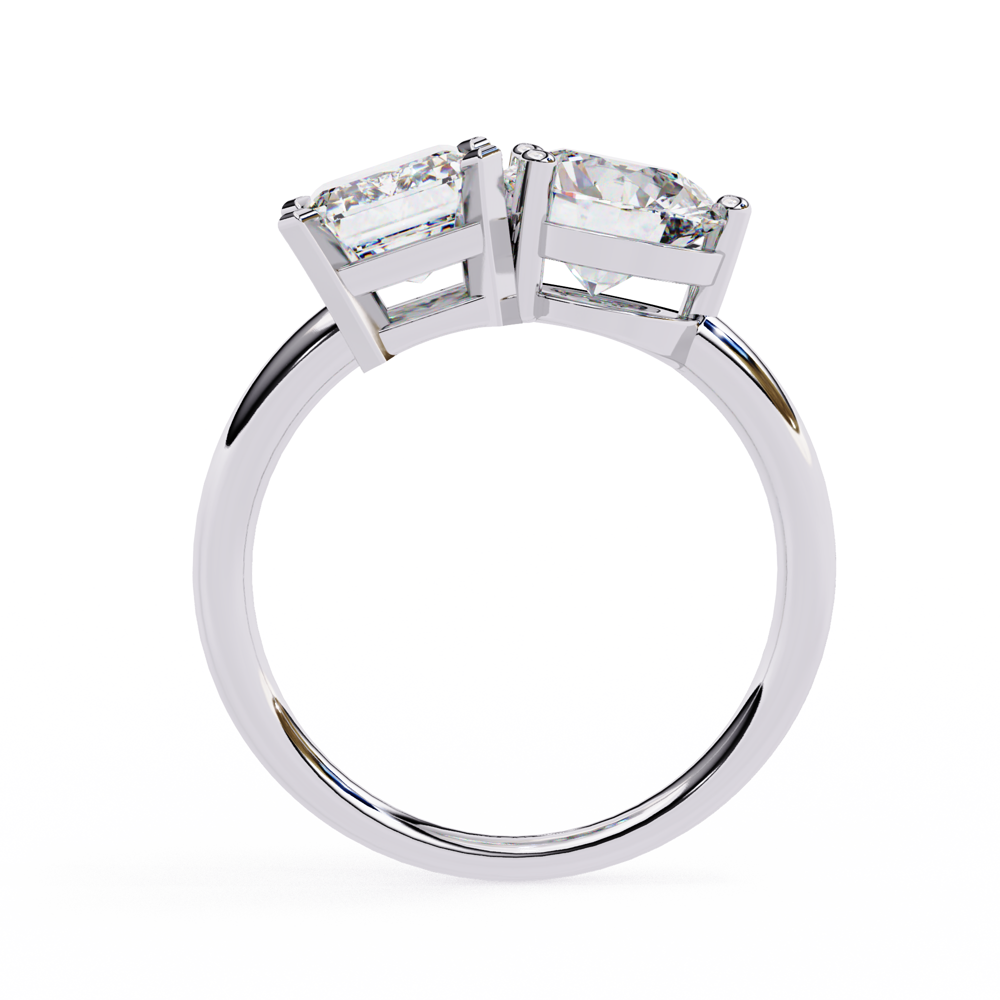 Two-Stone Toi et Moi Radiant & Round Diamond Ring