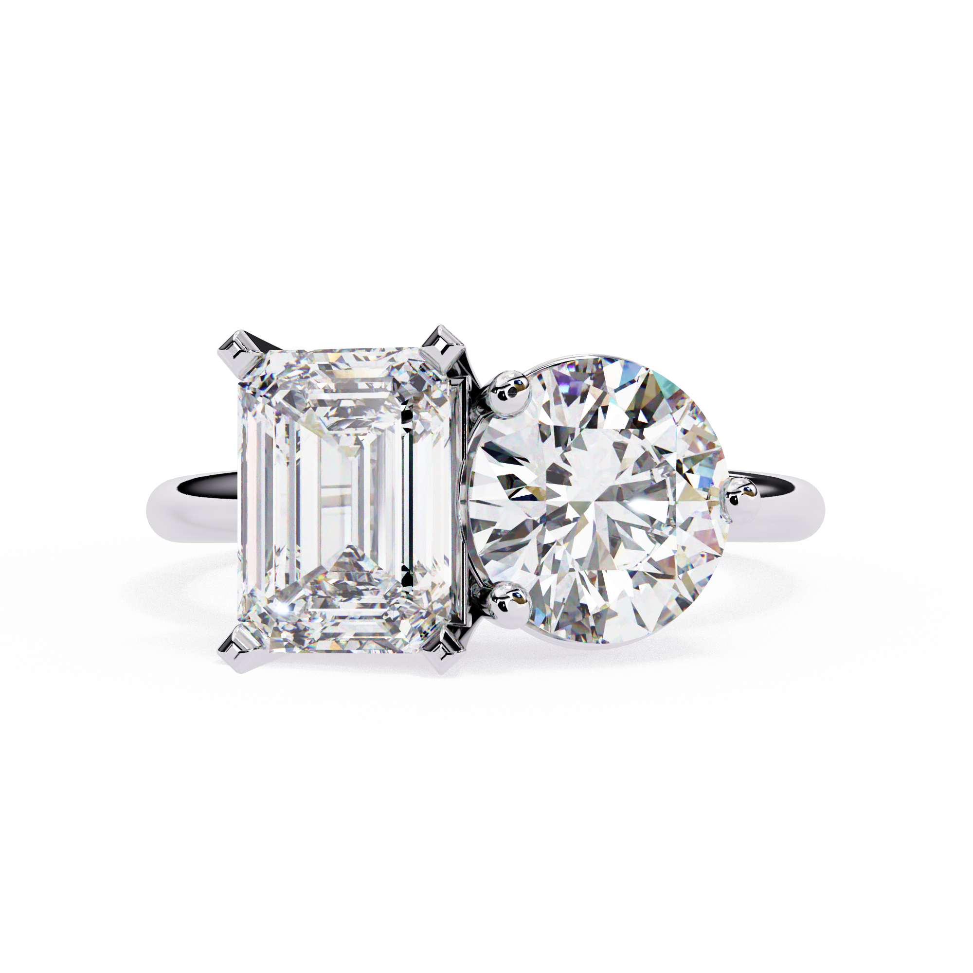 Two-Stone Toi et Moi Radiant & Round Diamond Ring