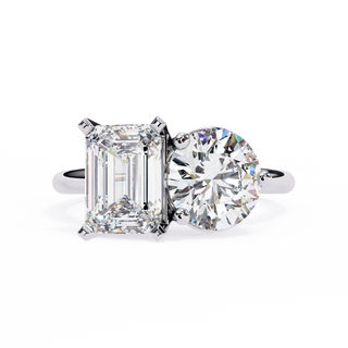 Two-Stone Toi et Moi Radiant & Round Diamond Ring