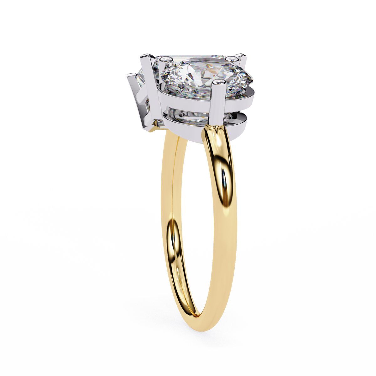 Two-Stone Toi et Moi Radiant & Round Diamond Ring