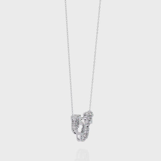Diamond Interlocking Ribbon Necklace