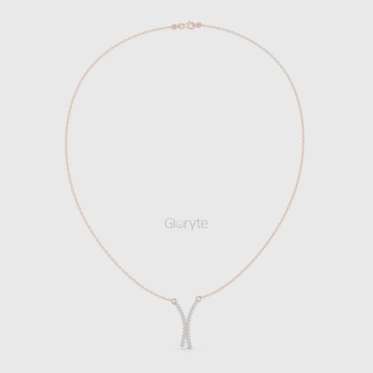Diamond Crossover Pendant Necklace