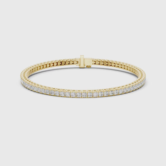 Princess Cut Diamond Tennis Bracelet